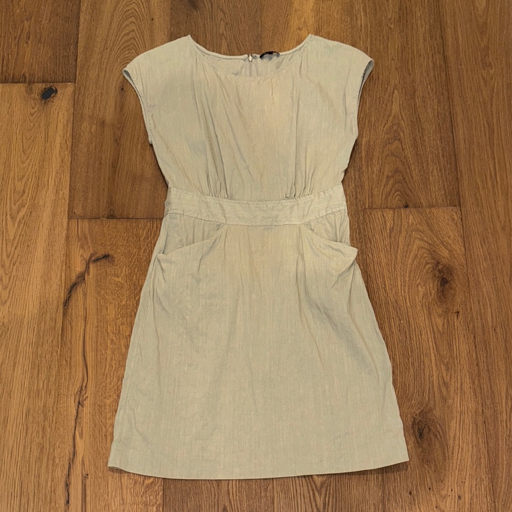 Theory Khaki Linen Dress